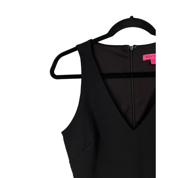 Betsey Johnson Dress scuba crepe sleeveless black size 2 - Picture 4 of 8